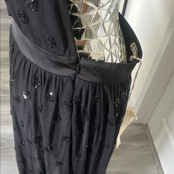 Free People Intimately Body Mesh Sexy Black Halter Maxi Low V Neck Halter Dress - Picture 5 of 14